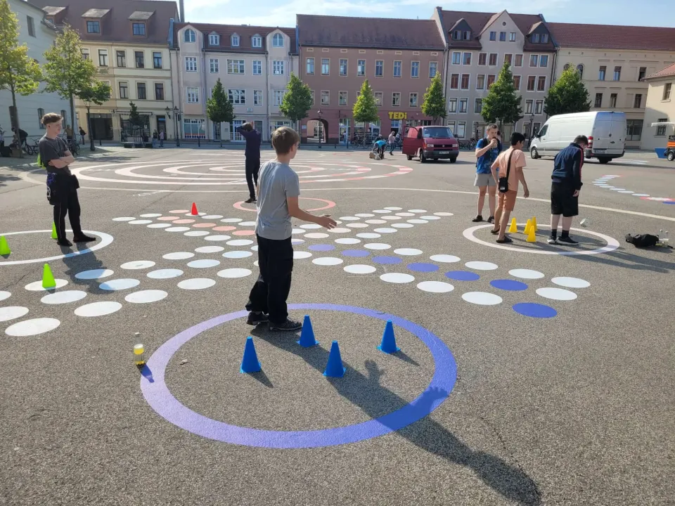Projekt „Spielfeld Stadt“ auf Wittenbergs Arsenalplatz umgesetzt
