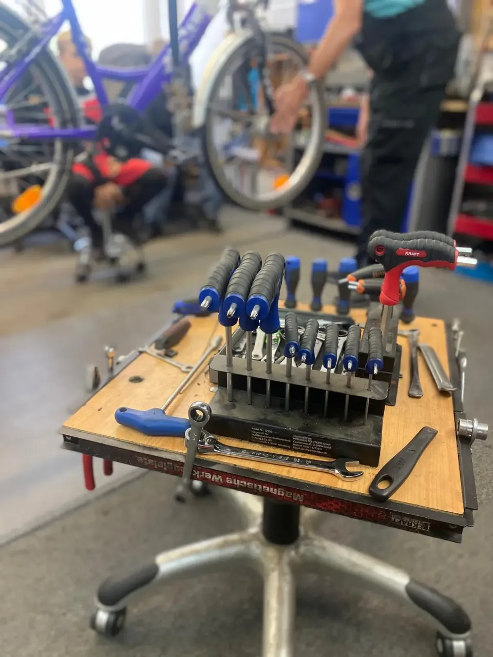 Fahrradreparierworkshop unserer Fahrradwerkstatt