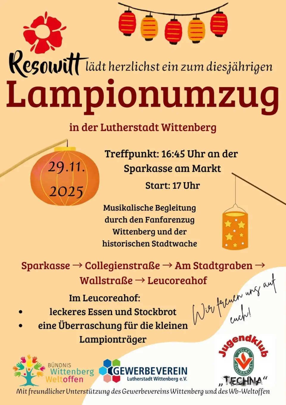 29.11 Reso-Witt lädt ein zum Lampionumzug